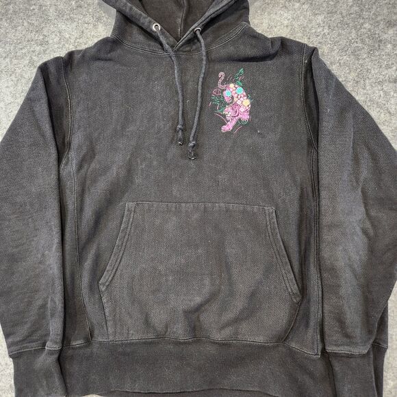 VTG Y2K Champion Reverse Weave Womens M Medium Tiger Floral Sweatshirt Hoodie - Picture 8 of 13